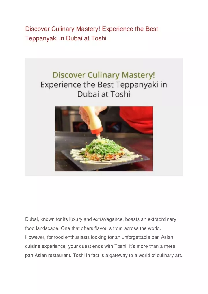discover culinary mastery experience the best