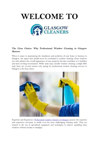 Window Cleaner Glasgow
