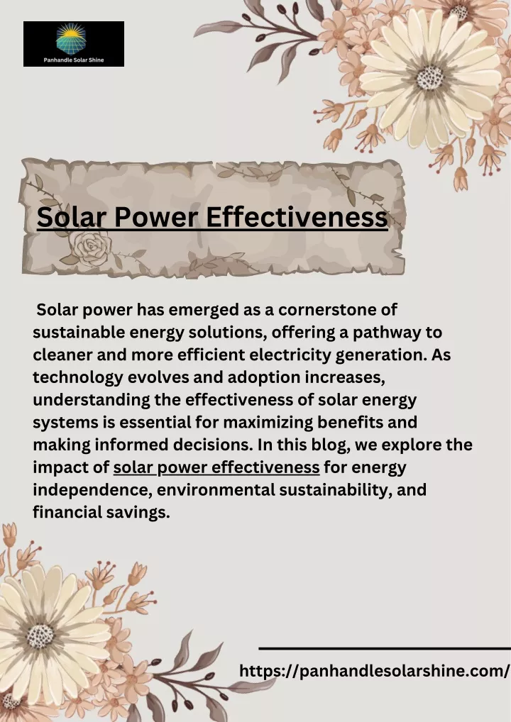 solar power effectiveness