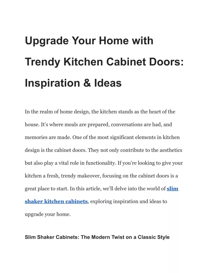 upgrade your home with