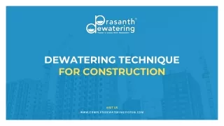 Trusted Dewatering Contractors Chennai - Prasanth Dewatering
