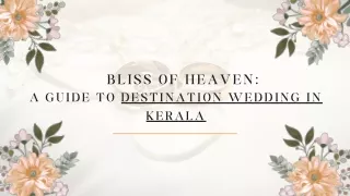 Make your wedding beautiful by choosing Destination Wedding in Kerala