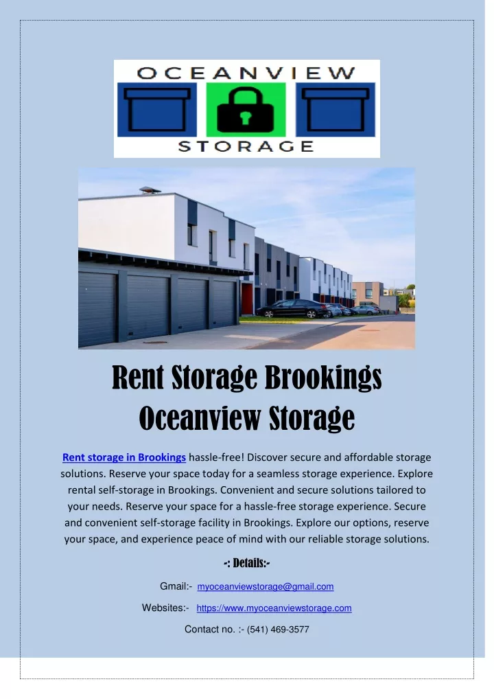 rent storage brookings oceanview storage