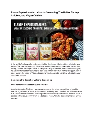 Flavor Explosion Alert_ Valacha Seasoning Trio Unites Shrimp, Chicken, and Vegan Cuisine!