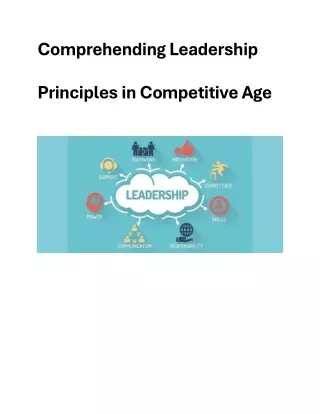 Comprehending Leadership Principles in Competitive Age