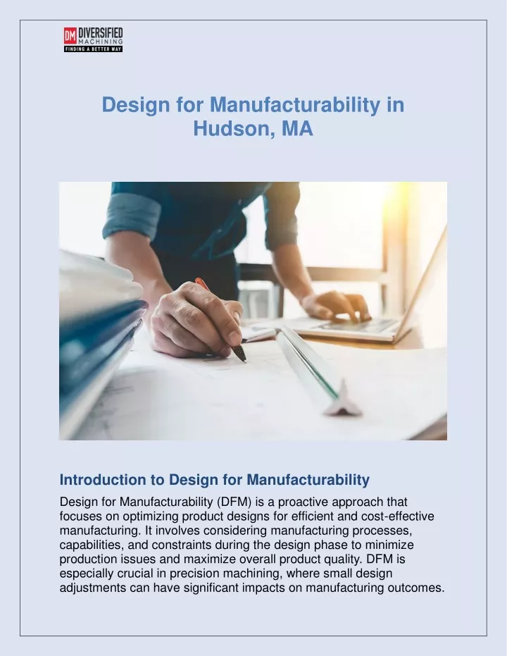 design for manufacturability in hudson ma