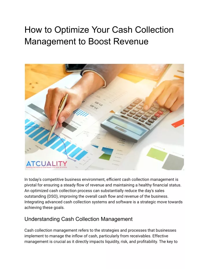 how to optimize your cash collection management