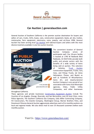 Car Auction generalauction.com