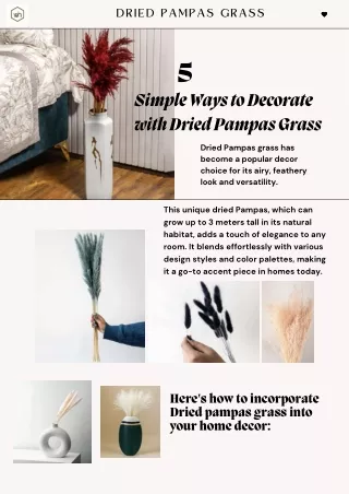 5 Simple Ways to Decorate with Dried Pampas Grass