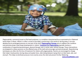 Infant Helmet Flat Head Syndrome Treatment