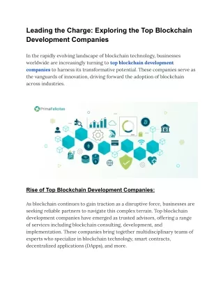 Leading the Charge_ Exploring the Top Blockchain Development Companies