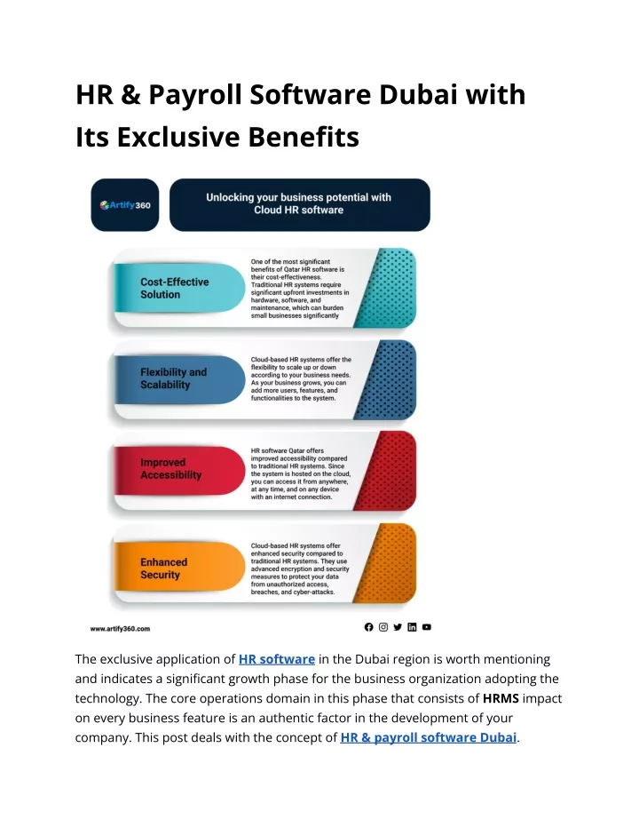 hr payroll software dubai with its exclusive