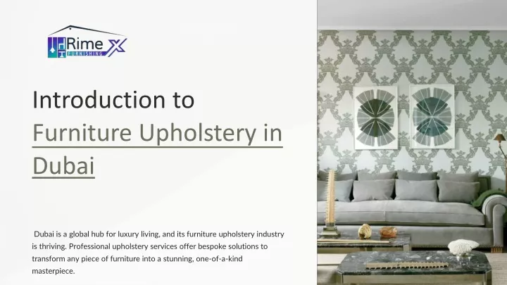 introduction to furniture upholstery in dubai