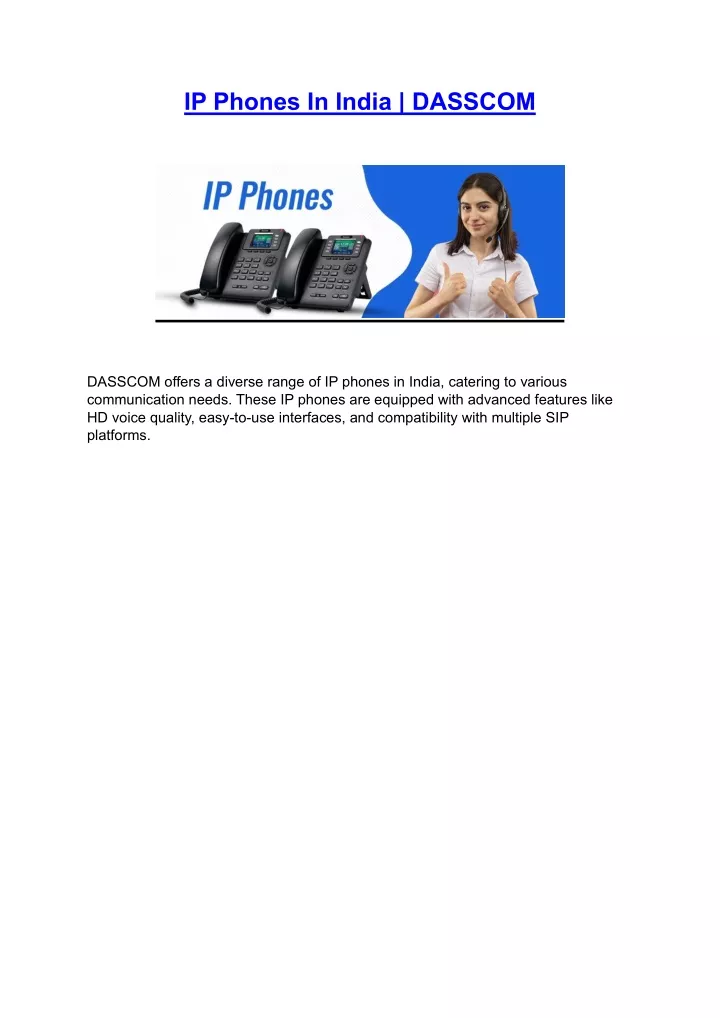 ip phones in india dasscom