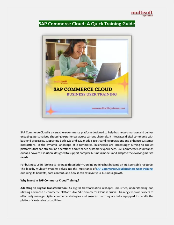 sap commerce cloud a quick training guide