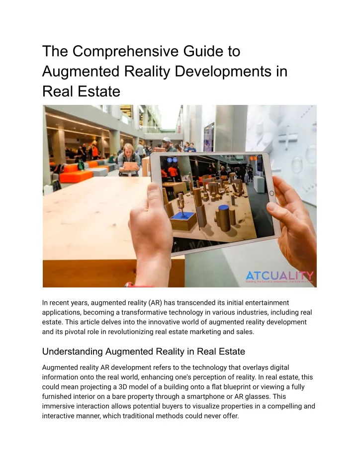 the comprehensive guide to augmented reality