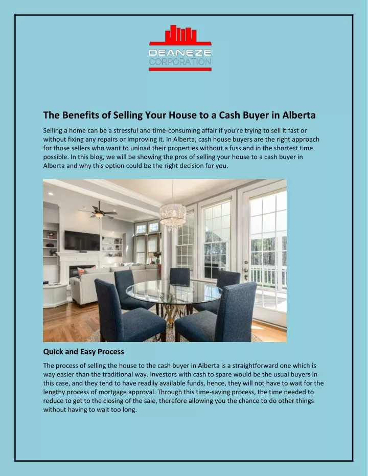 the benefits of selling your house to a cash