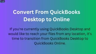 Transfer from QuickBooks Desktop to QuickBooks Online