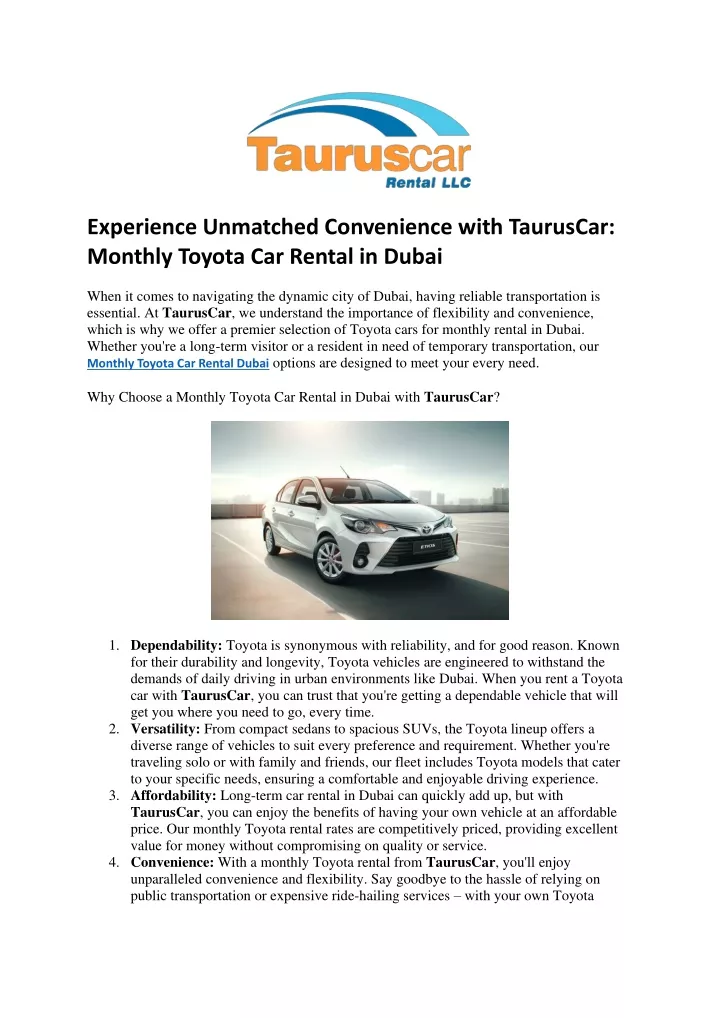 experience unmatched convenience with tauruscar