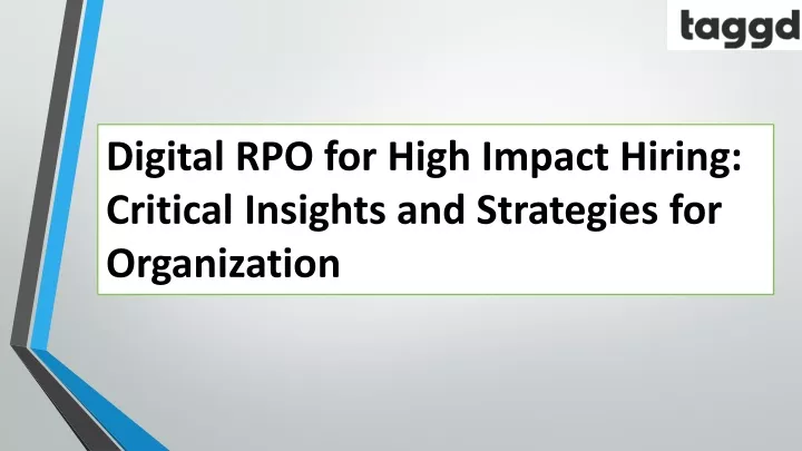 digital rpo for high impact hiring critical