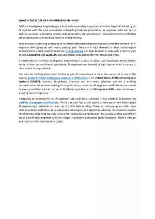 what is the scope of ai engineering in india