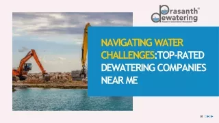 Leading Dewatering Companies Near You: Prasanth Dewatering