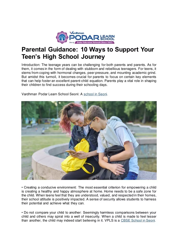 parental guidance 10 ways to support your teen