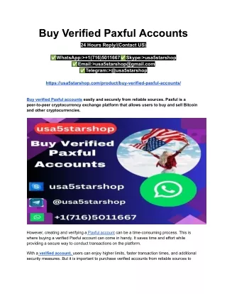 Buy Verified Paxful Accounts