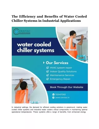 Water Cooled Chiller Systems