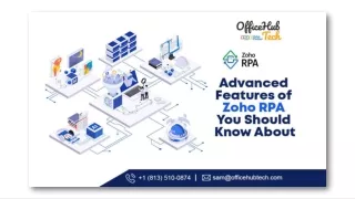 Advanced Features of Zoho RPA You Should Know About