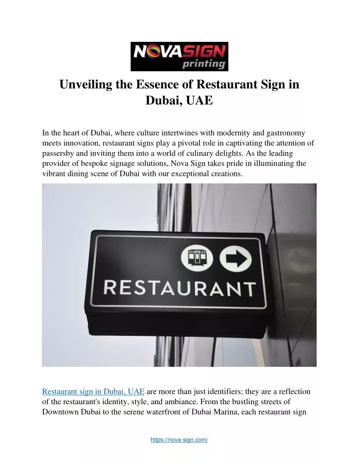 unveiling the essence of restaurant sign in dubai