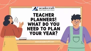 Teacher Planners! What Do You Need to Plan Your Year