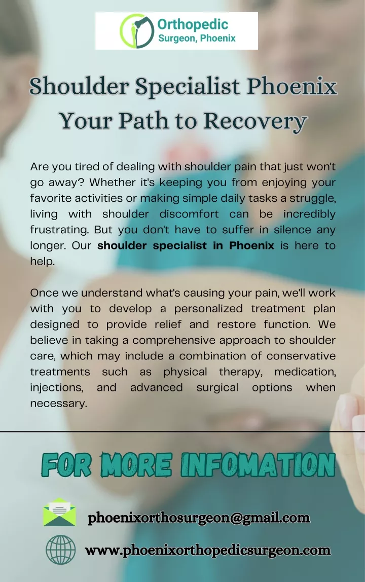 shoulder specialist phoenix your path to recovery