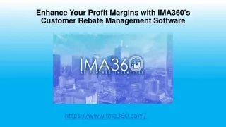 Enhance Your Profit Margins with IMA360's Customer Rebate