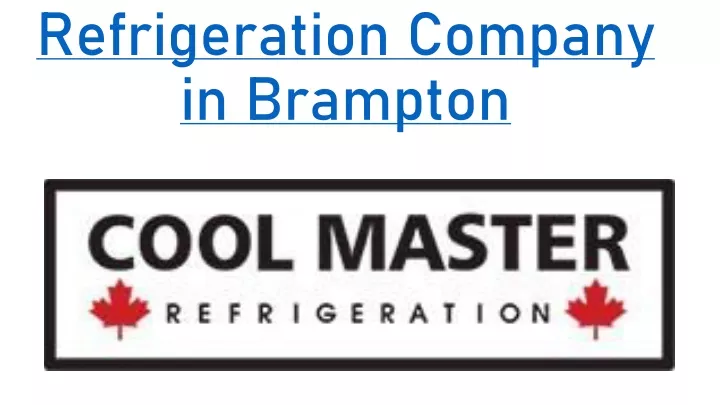 refrigeration company in brampton