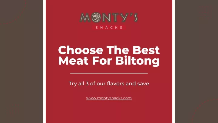 choose the best meat for biltong