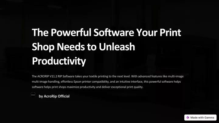 the powerful software your print shop needs