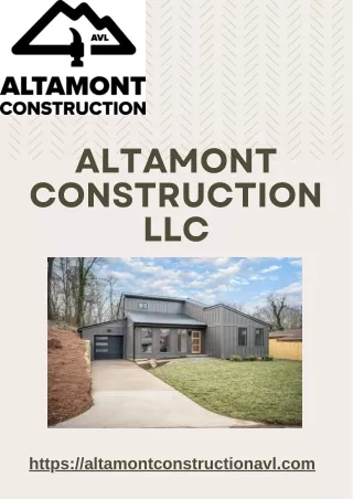 Residential Home Builder In Asheville  Altamont Construction AVL