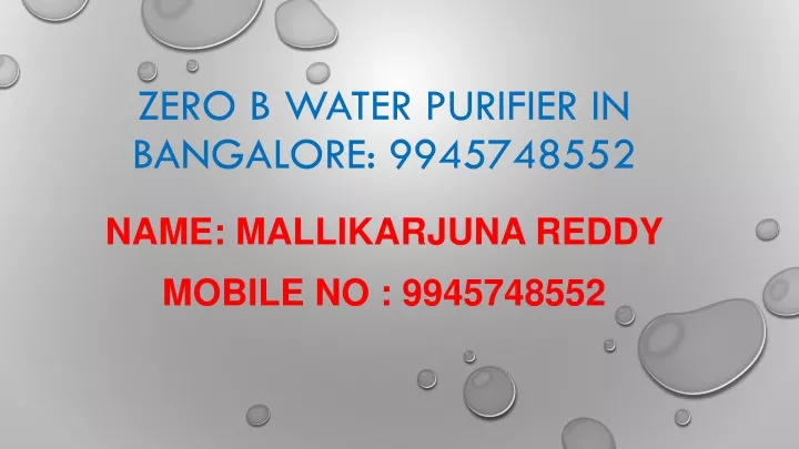 zero b water purifier in bangalore 9945748552