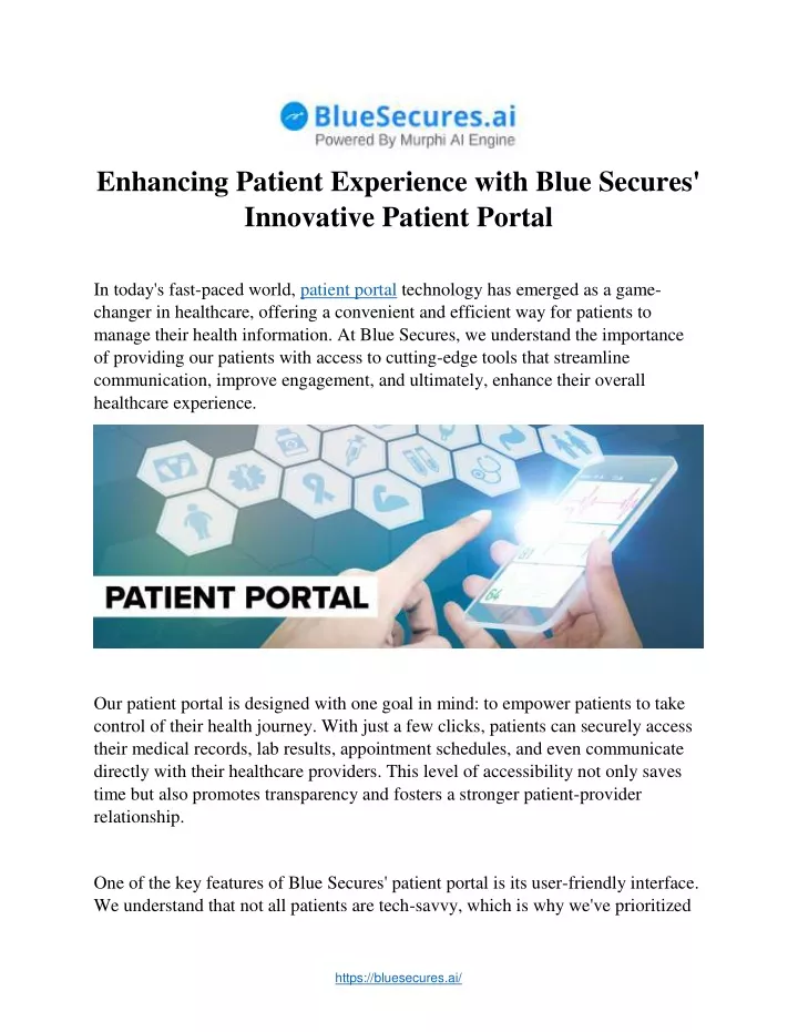 enhancing patient experience with blue secures