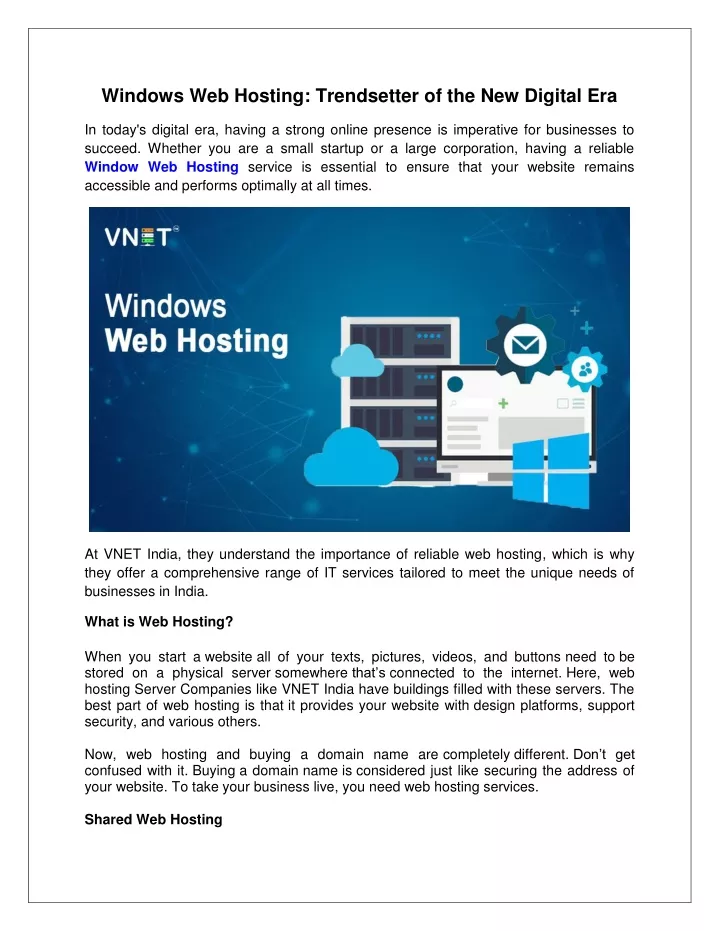 windows web hosting trendsetter