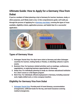 Ultimate Guide_ How to Apply for a Germany Visa from Dubai