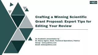 Crafting a Winning Scientific Grant Proposal Expert Tips for Editing Your Review