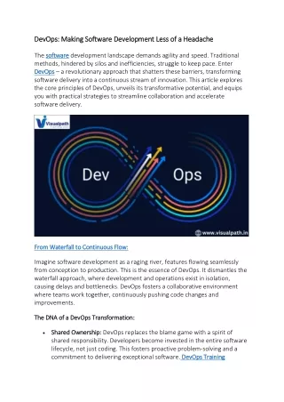 DevOps Training | DevOps Real Time Projects Training