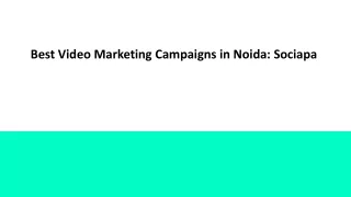 Best Video Marketing Campaigns in Noida_ Sociapa