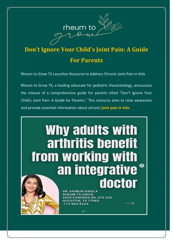 don t ignore your child s joint pain a guide