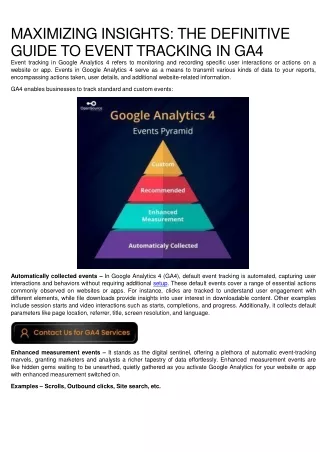 Optimizing Insight: The Definitive Guide To Event Tracking In GA4