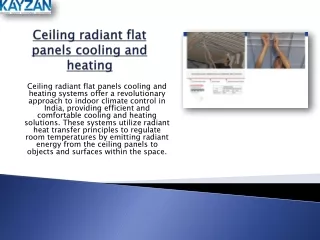 Innovating Comfort: Exploring Ceiling Radiant Flat Panels for Cooling & Heating