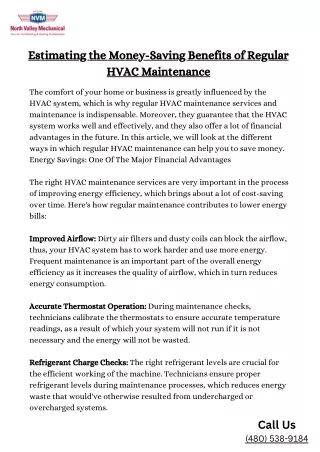 Estimating the Money-Saving Benefits of Regular HVAC Maintenance