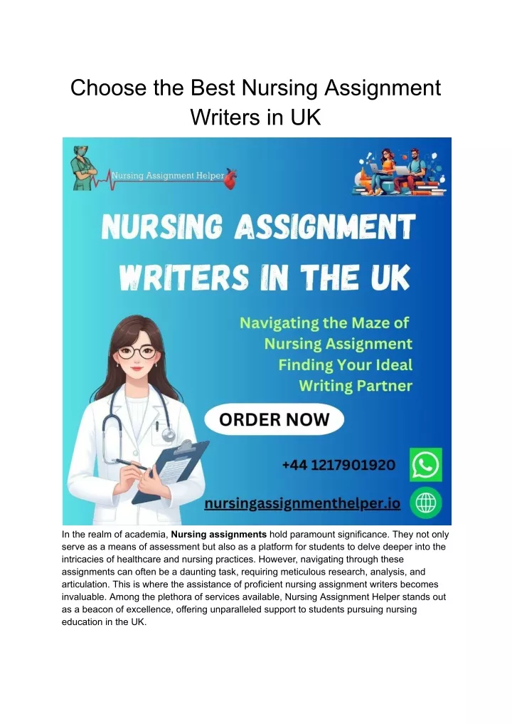 nursing assignment writers uk